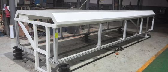 Spraying Plastics on Machine Frame